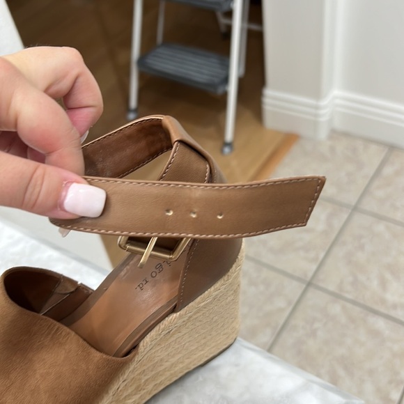 Brown Ankle Strap Wedges - Picture 7 of 11
